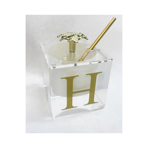 Acryl luxe vierkante Rosh Hashana honing schaal honingraat met honing cadeau pot honing schaal schepje acryl honing pot - Product Image 6