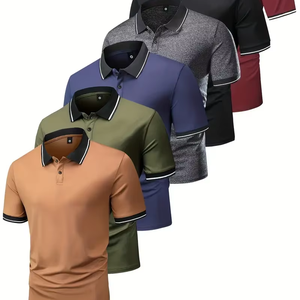 Livraison directe T-shirt de golf à manches courtes et à revers à la mode pour hommes d'été avec logo personnalisé adapté aux occasions de divertissement commerciales - Product Image 1