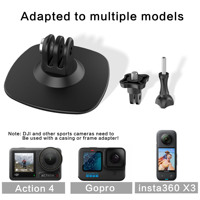 Kit de Base Adhesiva Flexible para Cámara, Soporte Adhesivo para Casco en Superficies Curvas para GoPro Hero 14/13, DJI Action 5 Pro, Insta360 X5