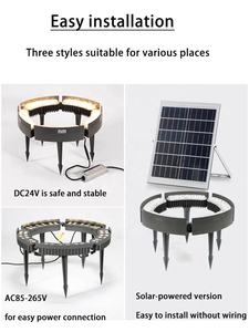 Lumière LED circulaire en aluminium pour palmier, haute luminosité, <span class=keywords><strong>solaire</strong></span>, 48W 60W 72W, projecteur <span class=keywords><strong>solaire</strong></span> extérieur pour arbre - Product Image 4
