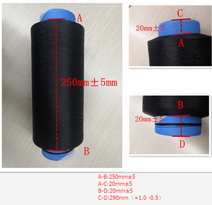 HILO de poliéster dty 150 denier/48 filamentos/2 Cabos compactado Negro tenido A La Maza Para aplicaciones ô tô - Product Image 1