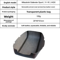 Boîte de rangement pour accoudoir central de voiture de luxe, couvercle de protection en cuir microfibre pour Mitsubishi ASX 11-18