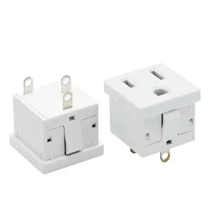 3 Pin Electric plug 15A 125V US Receptacles White Nema 5-15R power socket