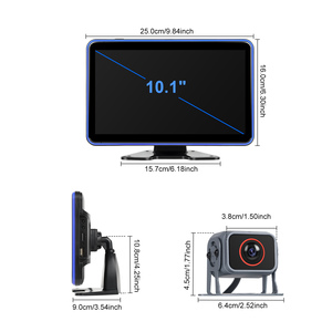 Podofo 10.1 ''DVR 5CH araba monitör HD IPS döngü kayıt park izleme BSD + 5 HD kameralar su geçirmez IP68 için kamyon/RV/otobüs - Product Image 5