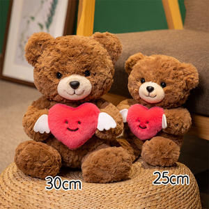 Oso de Peluche con Alas de Corazón de 25cm/30cm, Juguete de Peluche Suave y Esponjoso de Primera Calidad, Regalo para el Día de San Valentín, Alivio del Estrés, Romántico - Product Image 5