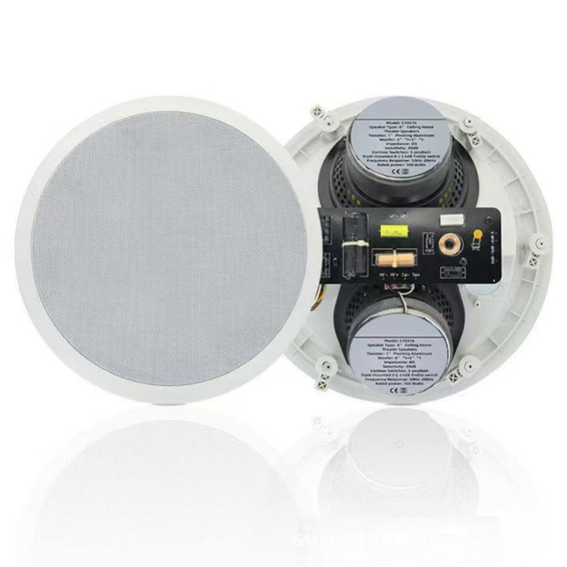 JBHKJ Fixed Resistance HiFi 3-Way Frequency 6" 150W High Power Ceiling Speaker Model 909 for Home Theatre Audio Background Music