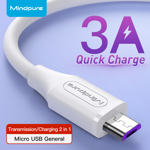 <span class=keywords><strong>Cable</strong></span> <span class=keywords><strong>Micro</strong></span> <span class=keywords><strong>USB</strong></span> Mindpure de Carga Rápida 3A, <span class=keywords><strong>Cable</strong></span> de Sincronización de Datos OFC para Teléfono Android, Kindle, Cámara, Altavoz, Banco de Energía, PSP, GPS - Product Image 2