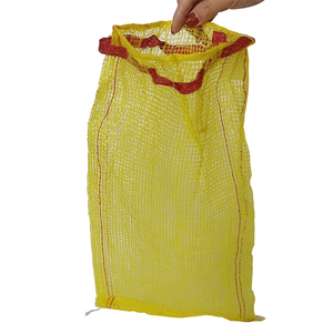 Sacs en filet circulaires avec étiquette, taille personnalisée 10 kg 20 kg, sacs à cordon pour oignons, pommes de terre et autres produits. - Product Image 1