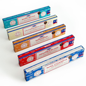 Bâtons d'encens authentiques Satya Sai Baba en bois de santal, naturels, roulés à la main, parfum de fleur jaune Nag Champa, yoga - Product Image 5