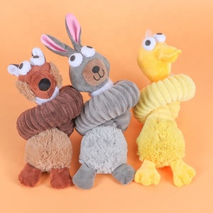 Juguete de Peluche para Perros, Resistente y <span class=keywords><strong>El</strong></span>ástico, Juguete para Masticar con Forma de Animal, para Perros Pequeños y Medianos - Product Image 1