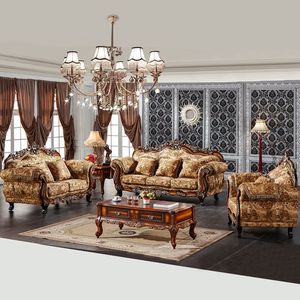 Set <span class=keywords><strong>Sofa</strong></span> Kayu Solid Antik 7 Kursi <span class=keywords><strong>Sofa</strong></span> Ruang Tamu Mewah Klasik Arab Timur Tengah Set <span class=keywords><strong>Sofa</strong></span> Kain - Product Image 1