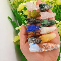 Glaucophane Pierre Tête de Dragon cristal têtes d'animaux Produits de guérison naturels pierre artisanat crânes de dragon
