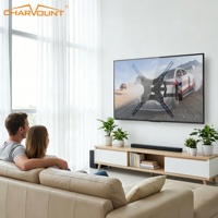 Support mural universel pour téléviseur, bras articulé inclinable et pivotant à mouvement complet, support en acier extensible pour écran LCD LED de 17 à 55 pouces