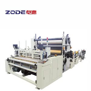 China leveranciers toiletpapier roll embossing roller machine jumbobroodje rewinder machine