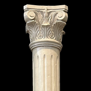 Colonna Rotonda in Marmo Bianco di <span class=keywords><strong>Carrara</strong></span> Incisa e Personalizzata, Stile Romano, di Tendenza, per Progetti di Ville e Hotel - Produzione Dougbuild - Product Image 5