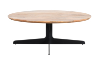 Ensemble de tables basses modernes en bois de manguier et métal, design minimaliste, fait main, écologique, léger, pour salon