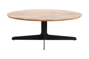 Modern Round Wood <b>Coffee</b> <b>Table</b> Set with Metal Base Nesting Living Room Furniture Minimalist Design Handmade Eco-Friendly - Product Image 2