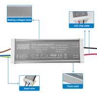 Fuente de Alimentación Zetoo CVT para Alumbrado Público LED de 50W 60W, 27-36VDC 1.5A-1.8A, Corriente Constante, Aislamiento HPF para Exteriores