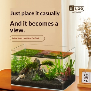 <span class=keywords><strong>Acquario</strong></span> Ultra-Trasparente <span class=keywords><strong>in</strong></span> Vetro Curvato a Caldo, Piccolo <span class=keywords><strong>Acquario</strong></span> da Tavolo per Soggiorno, Uso Domestico, Paesaggistica Acquatica, Terrario Ecologico per Tartarughe - Product Image 4