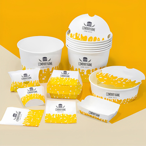LOKYO set di <span class=keywords><strong>patatine</strong></span> <span class=keywords><strong>fritte</strong></span> di design all'ingrosso che confezionano scatole di carta da asporto di pollo fritto personalizzato - Product Image 6