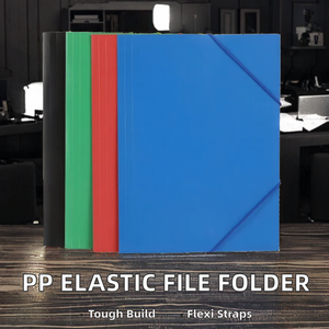 Handmade văn phòng văn phòng phẩm PP tập tin thư mục in tài liệu ví với dây đai đàn hồi Organizer cho trường văn phòng tài liệu - Product Image 2