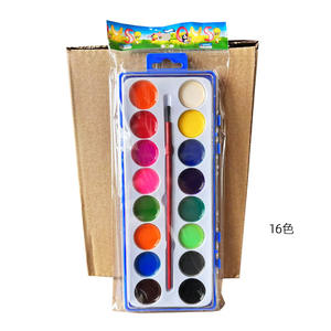 Meilleure vente de peinture d'art pour enfants 12 couleurs Boîte généreuse Pigment semi-sec Poudre solide Ensemble de peinture pour gâteau <span class=keywords><strong>Gouache</strong></span> - Product Image 1