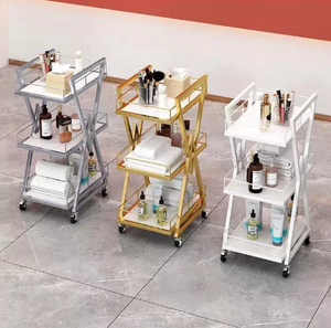 Étagère de rangement cosmétique spéciale pour outils de coiffure, chariot de rangement haut de gamme pour influenceurs sur les réseaux sociaux et salons de beauté. - Product Image 3