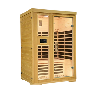 Sauna a Infrarossi Elettrica Portatile KLAFIN in Legno di Hemlock per Più Persone, Moderna Cabina Spa per Appartamenti - Product Image 1