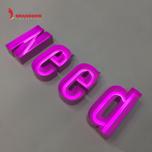 BRANDNEWSIGN Fabricante Custom Factory Outlet Diseño personalizado Acrílico Led <span class=keywords><strong>Neon</strong></span> Sign Embedded Letras de caja de acero inoxidable - Product Image 4