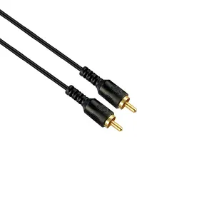 Alta qualidade 3.5mm 9 pinos RCA certificada aux cable banhado a ouro macho para macho Premium metálico audio RCA cable