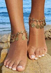 Offre Spéciale Gland Sandale Aux Pieds Nus Cheville En Or Chaîne Bijoux <span class=keywords><strong>Danse</strong></span> <span class=keywords><strong>Du</strong></span> <span class=keywords><strong>Ventre</strong></span> Chaîne Boho Pièce Sandales Cheville Pour femmes Filles - Product Image 6