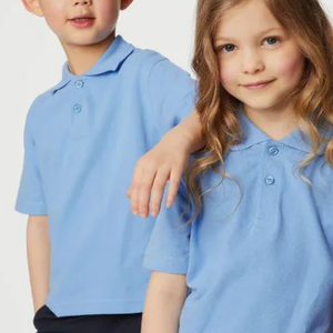 Chemise d'uniforme scolaire personnalisée pour enfants, manches courtes, coton jaune, ensembles scolaires pour enfants, vêtements de sport, t-shirt de golf - Product Image 4