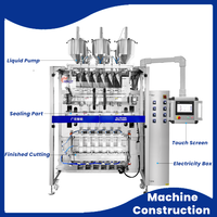 Machine d'emballage automatique 4 et 6 voies pour sachets de shampoing et lotion de forme irrégulière, haute cadence