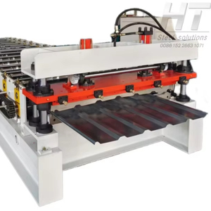 Hai chiều rộng vật liệu cho ăn tự động cuộn hình thành kim loại màu thép hồ sơ ibr tấm mái ngói làm cho máy mang động cơ - Product Image 1