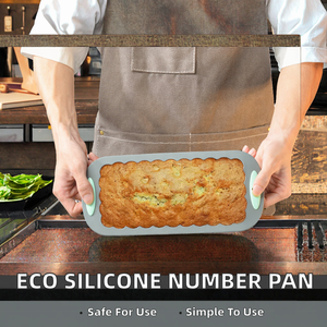 Petite <span class=keywords><strong>Moule</strong></span> à Gâteau en Silicone Antiadhésive Écologique Résistante à la Chaleur, Facile à Utiliser, <span class=keywords><strong>Moule</strong></span> à Pain Rainuré, Style Populaire - Product Image 1