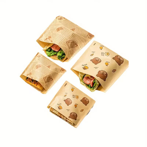 Impresión personalizada Kraft grado alimenticio <span class=keywords><strong>a</strong></span> prueba <span class=keywords><strong>de</strong></span> grasa para llevar tipo <span class=keywords><strong>de</strong></span> <span class=keywords><strong>entrega</strong></span> pollo frito perro caliente Eco bolsas <span class=keywords><strong>de</strong></span> papel <span class=keywords><strong>a</strong></span> prueba <span class=keywords><strong>de</strong></span> grasa - Product Image 3