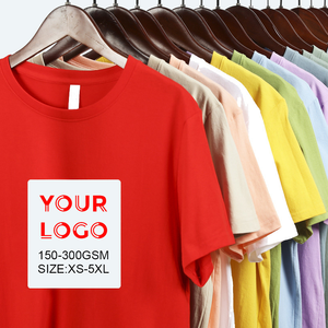 Wholesale High Quality Luxury T Shirt 100% Cotton T-shirt Custom Logo for Men's Plain Printing Printed White Black Casual Promo