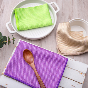 Serviette en microfibre carrée à écailles de poisson, ultra-absorbante, écologique, <span class=keywords><strong>sans</strong></span> rayures, <span class=keywords><strong>chiffon</strong></span> de nettoyage pour la cuisine - Product Image 5