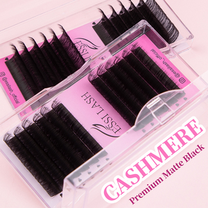 ESSI LASH Bandejas de Extensiones de Pestañas de Terciopelo Negro Mate Oscuro al por Mayor, Suministros de Bandejas de Pestañas de Terciopelo con Curvatura Personalizada - Product Image 1