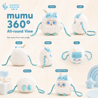 Borsa a Tracolla Peluche AI Kawaii Indossabile con Funzione Compagna, Clonazione Vocale ChatGPT, Occhi LED che cambiano l'umore, per Altoparlante, Memoria 50+ Lingue, per Bambini