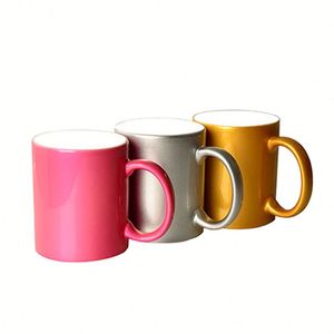 Wholesale New Craft 11Oz Ceramic Sublimation Mugs With <b>Glitter</b> Coating Customized Designs for Brand Promotional Use - Product Image 1