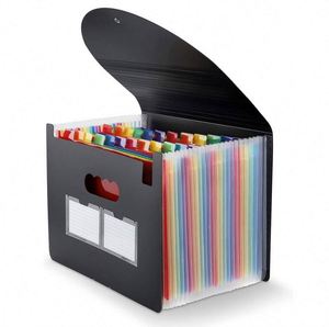 Organisateur de documents accordéon extensible avec poignée portable, 7, 13, 25, 26 poches, format A4, boucle durable améliorée - Product Image 1