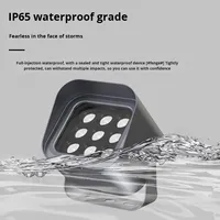Projecteurs LED extérieurs étanches en aluminium IP65 6000K Lumière du jour Télécommande Paysage Mural CRI 80 Faisceau 60°