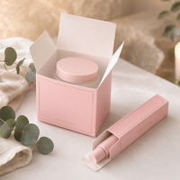 Matte Babyrosa Goldfolie Starre Geschenkbox mit Individueller Bedruckung für Kosmetik Hautpflege Schönheit Tuck-End Faltkarton Luxusverpackung
