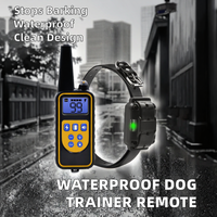 Haustierzubehör Wiederaufladbarer Wasserdichter Biologisch Abbaubarer Warn-Schall-Vibrations-Elektroschock-Buzzer mit Licht Anti-Bell-Gerät für Hunde