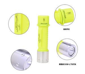 Độ sáng cao T6 <span class=keywords><strong>LED</strong></span> Đèn pin không thấm nước IP68 AA pin chất lượng tốt màu xanh lá cây Dive <span class=keywords><strong>Torch</strong></span> Đèn pin lặn - Product Image 1