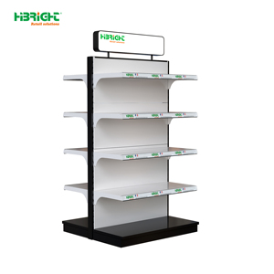 Heavy Duty Double-Sided Supermarket Display Rack Adjustable Metal Gondola Shelving Freestanding Retail Store <b>Shelf</b> - Product Image 4