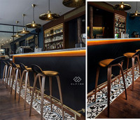 Comptoir de bar moderne à LED haute brillance pour hôtel, centre commercial et usage domestique - Garantie de 10 ans
