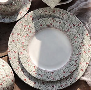 Bowl Rice Bowl Salad Bowl American Retro Small Floral Daisy Flower Under Glaze Ceramic <b>White</b> Hot Support 6' Country - Product Image 3