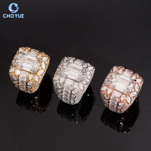 Sparking New Design <b>Men</b> Jewelry 925 Sterling Silver VVS Moissanite Diamond Hip Hop <b>Men</b> <b>Ring</b> Iced Out Finger <b>Ring</b> Moissanite <b>Ring</b> - Product Image 4